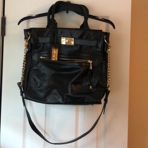 Badgley Mischka black bag with buckle